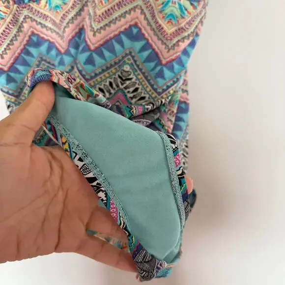 Liz Claiborne Womens One Piece Swimsuit 14 Curvy Colorful Beach Summer Vacation - Picture 3 of 6